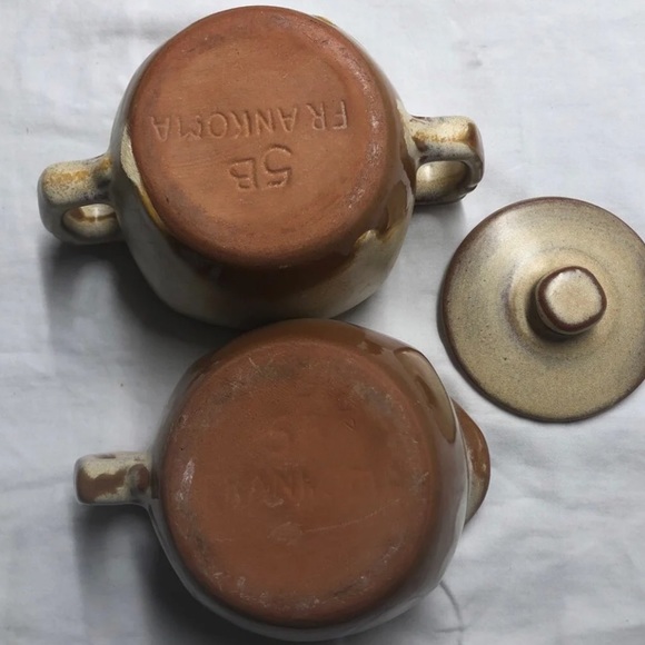 Frankoma Plainsman Sugar Bowl and Creamer 5B - Picture 7 of 9